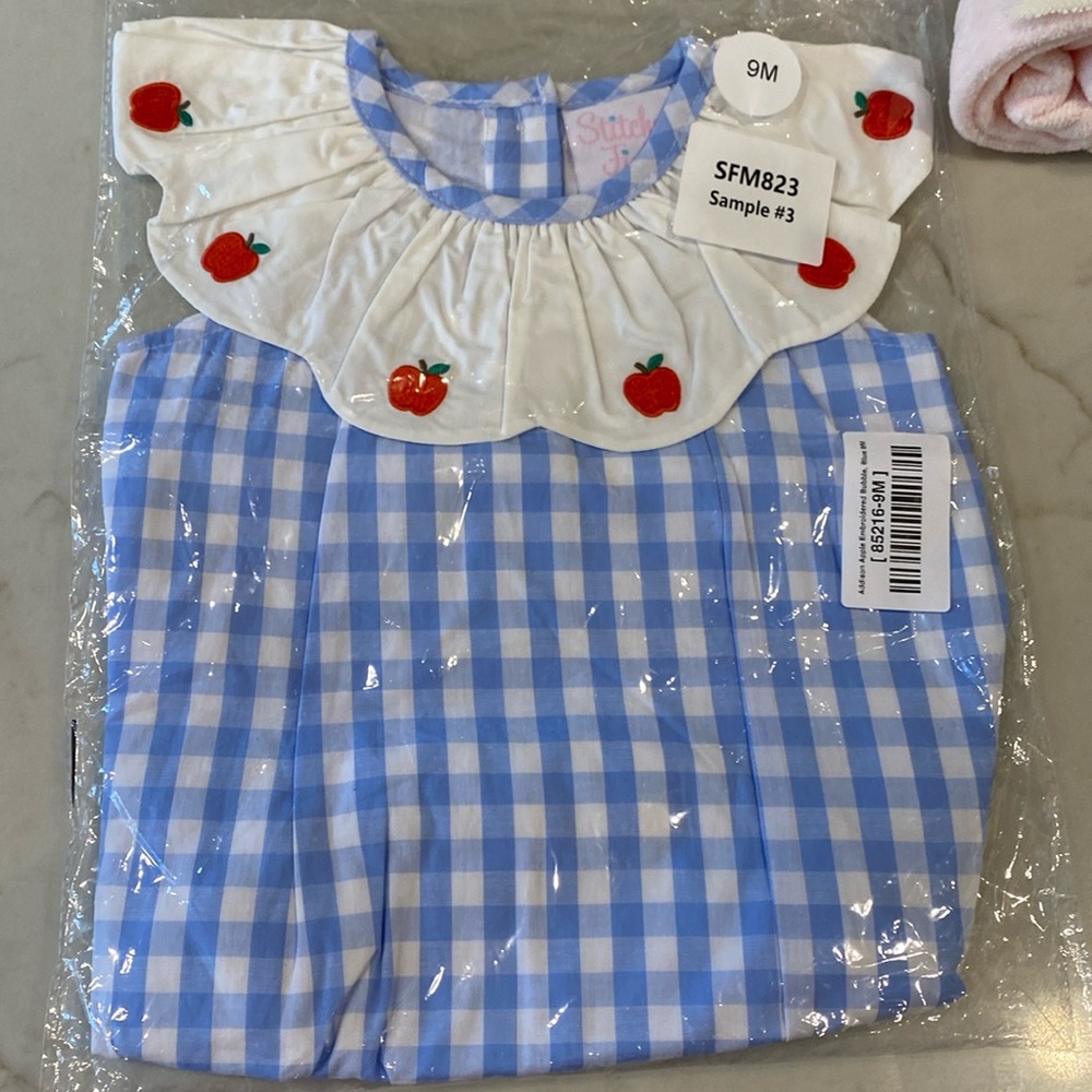 Girls 9 Month Bubble Back to School Apples